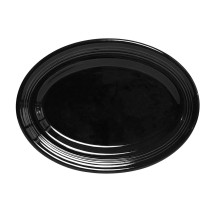 Tuxton CBH-136 Black Concentrix  Oval Platter 13-3/4&quot; x 10-1/2&quot; - 6 pcs