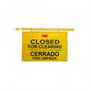 Rubbermaid Site Multilingual Yellow Safety Hanging Sign, 50&quot; x 1&quot; x 137quot;