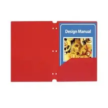 Two-Pocket Heavyweight Poly Portfolio Folder, 3-Hole Punch, Letter, Red, 25/Box