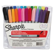 Sharpie Ultra Fine Tip Permanent Marker, Extra-Fine Needle Tip, Assorted Colors, 24/Set