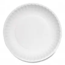 Uncoated White 6&quot; Plates, Bulk Pack, 1000/Carton