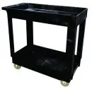 Rubbermaid 2-Shelf Black Utility/Service Cart 300-lb. Capacity