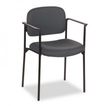HON VL616 Scatter Charcoal Fabric Stacking Guest Chair with Arms