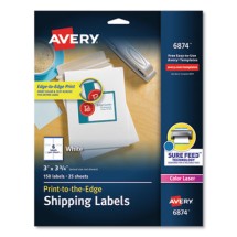 Vibrant Laser Color-Print Labels w/ Sure Feed, 2 x 3 3/4, White, 200/Pack