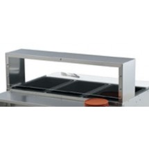 Vollrath 38054 Single Deck Cafeteria Guard with Acrylic Panel for Vollrath 4 Well / Pan Hot or Cold Food Tables