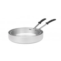 Vollrath 67733 Wear-Ever Straight Sided Aluminum Saute Pan with TriVent Silicone Handle 3 Qt.