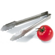 Vollrath 4781610 Jacob's Pride Heavy-Duty One Piece Stainless Steel Scalloped Utility Tongs 16&quot;