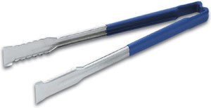 Vollrath 4790930 Jacob's Pride Stainless Steel VersaGrip Tongs with Blue Coated Kool-Touch Handle 9-1/2"