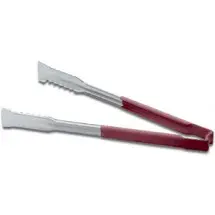 Vollrath 4790940 Jacob's Pride Stainless Steel VersaGrip Tongs with Red Coated Kool-Touch Handle 9-1/2&quot;