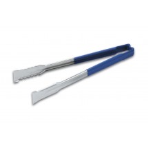 Vollrath 4791230 Jacob's Pride Stainless Steel VersaGrip Tongs with Blue Coated Kool-Touch Handle 12&quot;