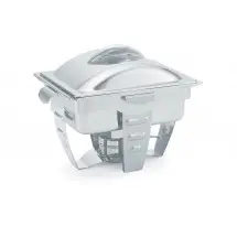 Vollrath 49529 Maximillian Rectangular Chafer Half Size with Stainless Steel Accents 4.1 Qt.