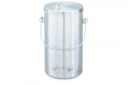 Vollrath 59200 Stainless Steel Covered Ice Cream Pail with Hook-On Cover 20 Qt.