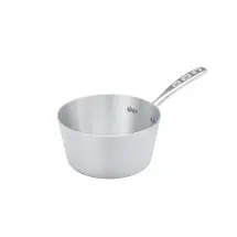 Vollrath 67303 Wear-Ever Natural Finish Tapered Sauce Pan with TriVent Chrome Plated Handle 3.75 Qt.