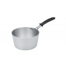 Vollrath 68304 Wear-Ever Natural Finish Tapered Sauce Pan with TriVent Silicone Handle 4.5 Qt.