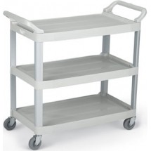 Vollrath 97005 Gray Multi-Purpose Utility Cart with Three Shelves