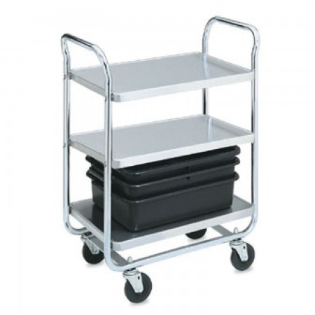 Vollrath 97166 Thrift-I-Cart Chrome 3 Shelf Cart 24" x 16" x 36-1/2"
