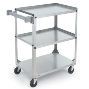 Vollrath 97326 Knocked Down Stainless Steel 3 Shelf Utility Cart 30-7/8" x 17-3/4" x 33-3/4"