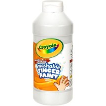 Crayola Washable Fingerpaint, White, 16 oz