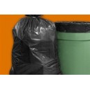Waste Can Liners, 60 Gallon, 38" x 58", Black, 100/Carton