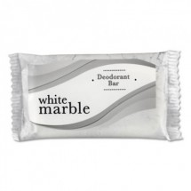 White Marble Deodorant Soap Bar, Individually Wrapped, 2.25 oz. Bar 500/Case
