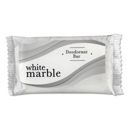 White Marble Deodorant Soap Bar, Individually Wrapped, 0.75 oz. Bar, 1000/Case