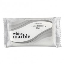 White Marble Deodorant Soap Bar, Individually Wrapped, 0.75 oz. Bar, 1000/Case
