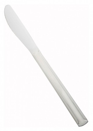 Winco 0001-08 Dominion Medium Weight Stainless Steel Dinner Knife 8"