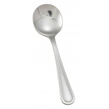 Winco 0021-04 Continental Extra Heavy Weight 18/0 Stainless Steel Bouillon Spoon - 1 doz