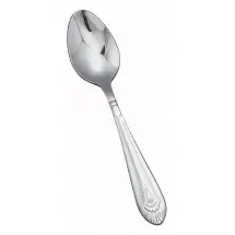 Winco 0031-01 Peacock Extra Heavy Weight Stainless Steel Teaspoon - 1 doz