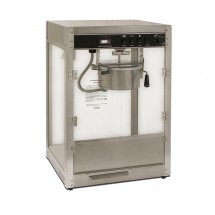 Winco 11087 Benchmark Silver Screen Popcorn Machine, 8 oz. Kettle, 120V