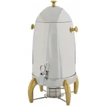 Winco 905A Virtuoso Stainless Steel Coffee Urn with Gold Legs 5 Gallon
