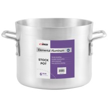 Winco ALHP-12 Elemental Aluminum Stock Pot, 6mm 12 Qt.