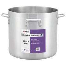 Winco ALHP-140 Elemental Aluminum Stock Pot with 4 Handles, 6 mm 140 Qt.