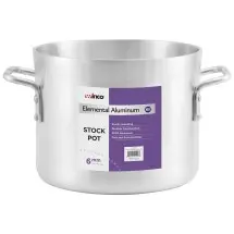 Winco ALHP-16 Elemental Aluminum Stock Pot, 6mm 16 Qt.