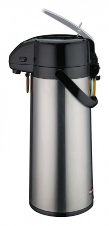 Winco AP-825 Stainless Vacuum Server with Glass Liner, Lever Top 2.5 Liter