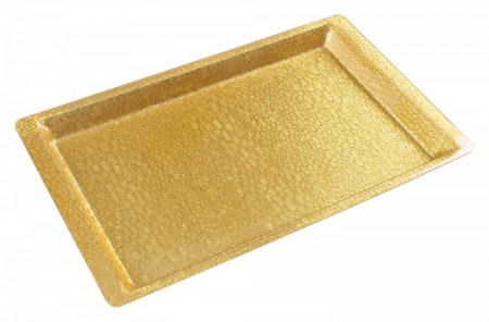 Winco AST-2G Full Size Gold Textured Acrylic Display Tray