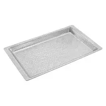 Winco AST-3S Full Size Silver Textured Acrylic Display Tray