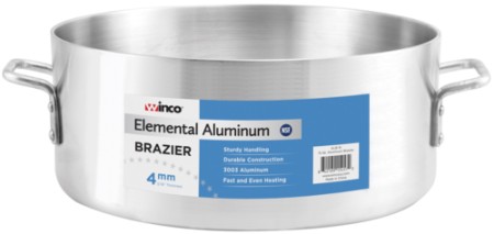 Winco ALB-18 Elemental Aluminum Brazier, 4mm 18 Qt.