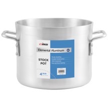 Winco ALST-10 Elemental Aluminum Stock Pot, 4mm 10 Qt.