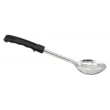 Winco BHSP-15 Stainless Steel Slotted Basting Spoon with Stop Hook 15&quot;