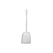 Winco BR-15SET White Toilet Bowl Brush with Caddy