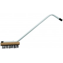 Winco BR-31 Steel Wire Bristle Broiler Brush with Zinc-Plated Iron Handle 31&quot;