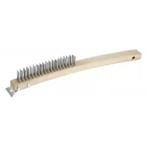 Winco BR-319 Steel Bristle Brush 3&quot; x 19&quot; - 1 doz