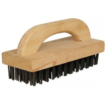 Winco BR-9 Butcher Block Brush with Wood Handle