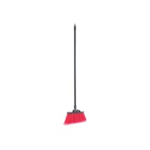 Winco BRAF-9R-H Red Angle Broom with Fiberglass Handle, Flagged 48&quot;L