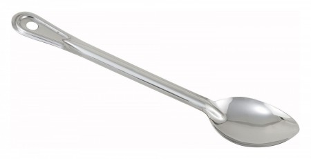 Winco BSOT-15 Stainless Steel Solid Basting Spoon 15"