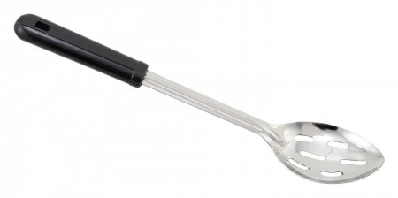 Winco BSSB-11 Stainless Steel Slotted Basting Spoon with Bakelite Handle 11"