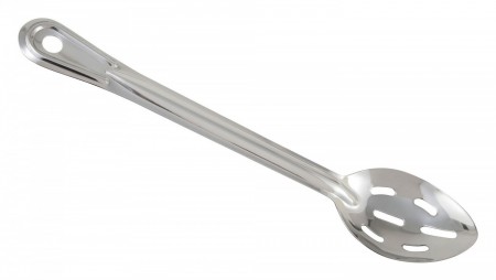 Winco BSST-15 Stainless Steel Slotted Basting Spoon 15"