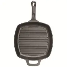 Winco CAGP-10S FireIron&trade; Square Induction Cast Iron Grill Pan, 10-1/2&quot; x 1-3/4&quot; H