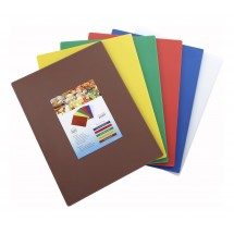 Winco CBST-1520 Plastic Cutting Boards, Set of 6 Colors 15 x 20